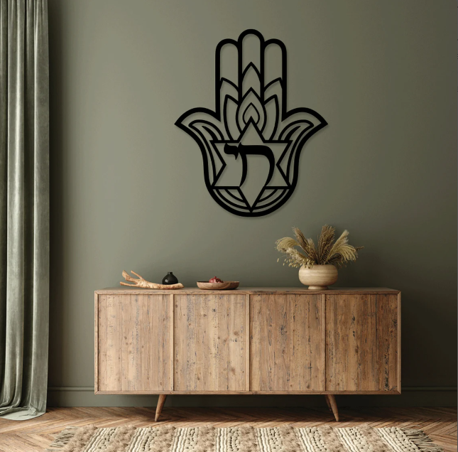 Cuadro Hamsa Mandala Decoración Espiritual y Protección para el Hogar