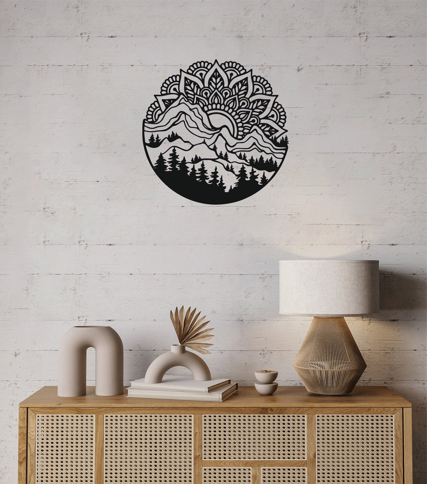 Cuadro Montaña Mandala - Decoración Natural y Espiritual para el Hogar