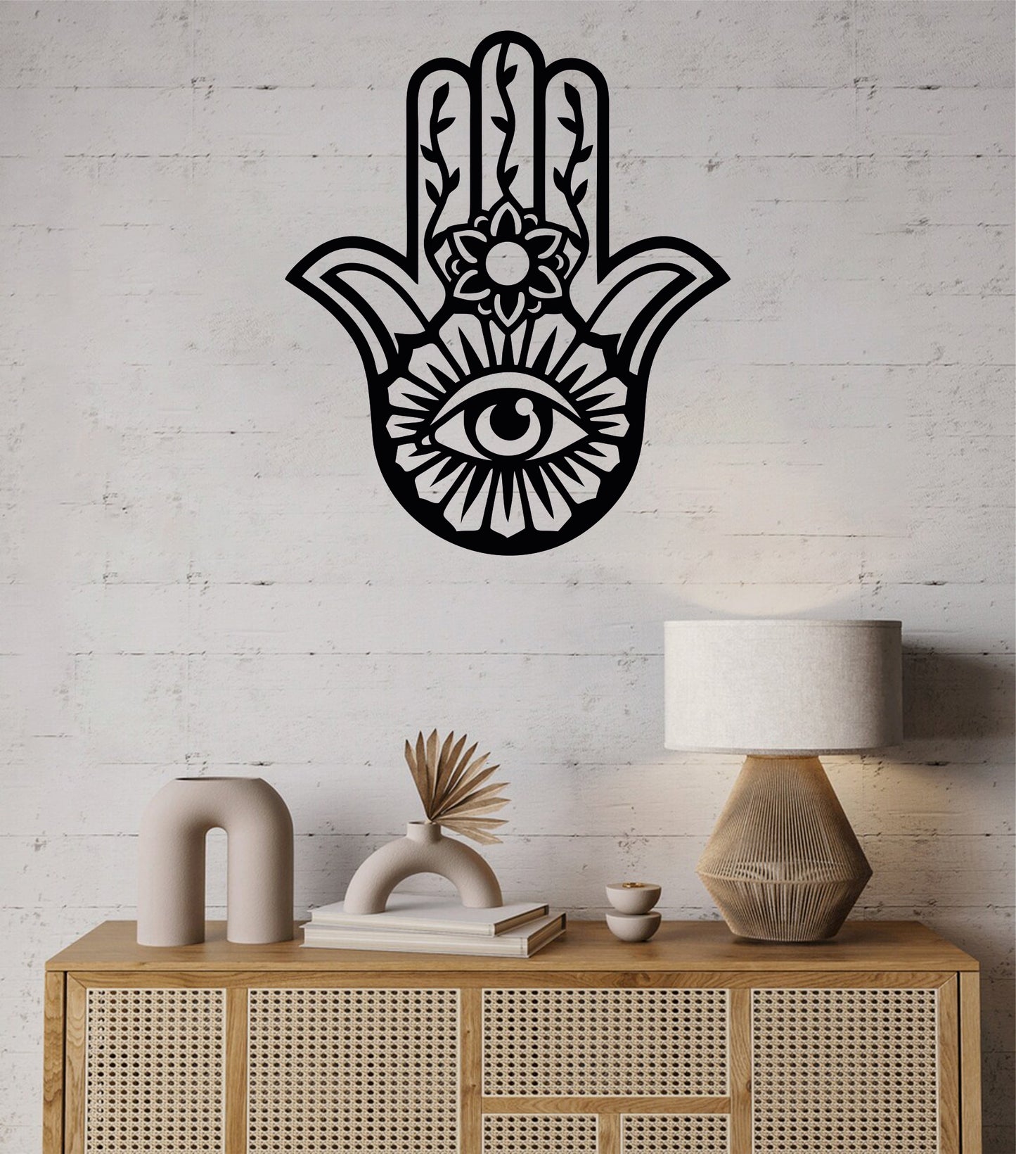 Cuadro Hamsa Mandala - Decoración de Meditación y Protección Espiritual