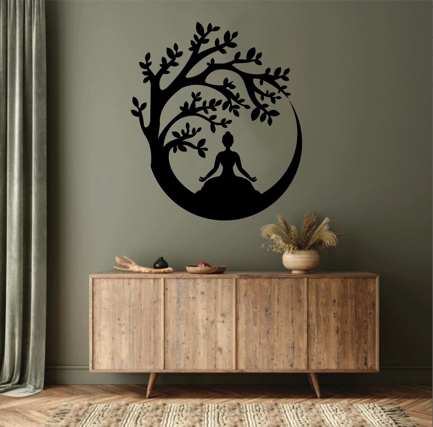 Cuadro Yoga LifeTree: Arte de Bienestar y Meditación para Decoración del Hogar