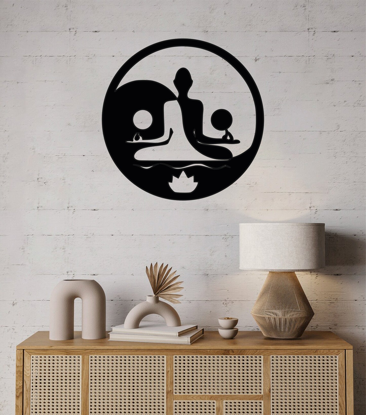 Cuadro Zen Yin Yang en - Decoración de Meditación y Equilibrio con Energía