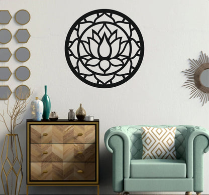 Cuadro Mandala Flor de Loto  Decoración Espiritual para Hogar y Meditación