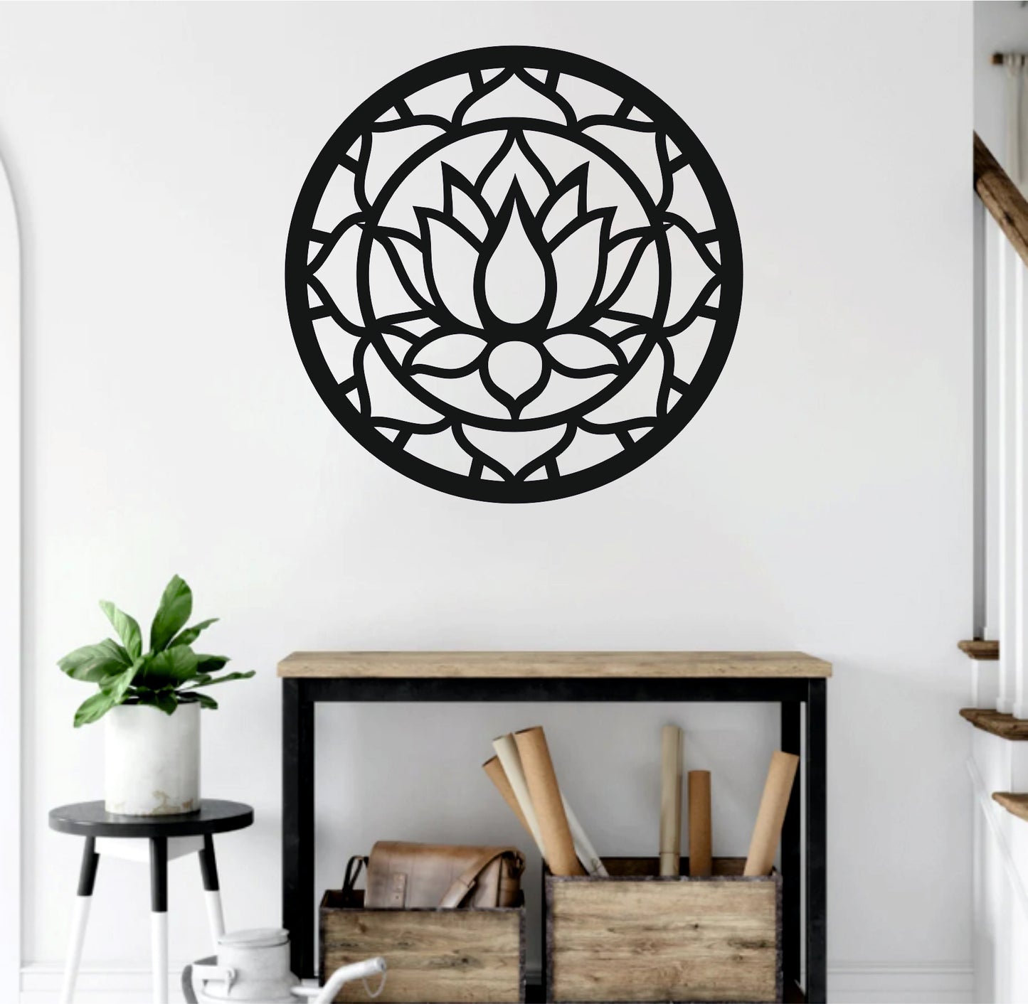Cuadro Mandala Flor de Loto  Decoración Espiritual para Hogar y Meditación