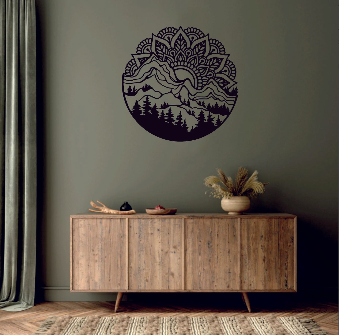 Cuadro Montaña Mandala  - Decoración Natural y Espiritual para el Hogar