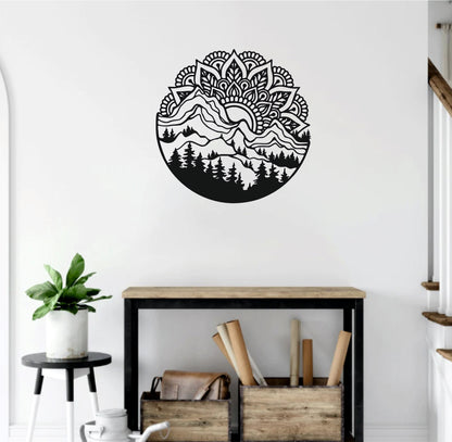 Cuadro Montaña Mandala  - Decoración Natural y Espiritual para el Hogar
