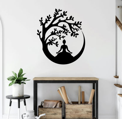Cuadro Yoga LifeTree: Arte de Bienestar y Meditación  para Decoración del Hogar