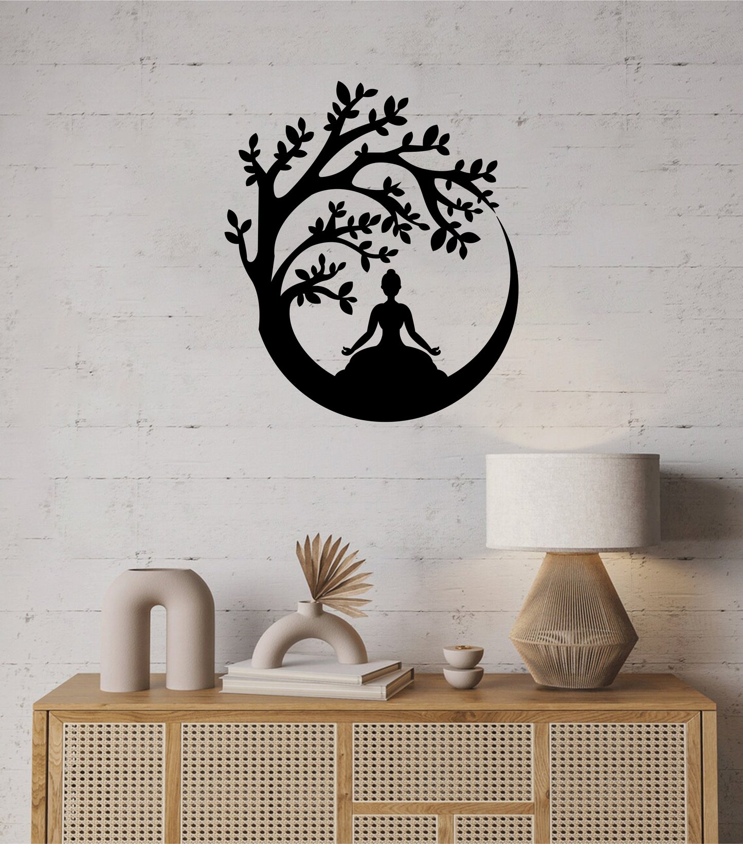 Cuadro Yoga LifeTree: Arte de Bienestar y Meditación  para Decoración del Hogar